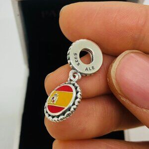 ✨🔥Pandora Spain Flag Charm S925 Silver with box